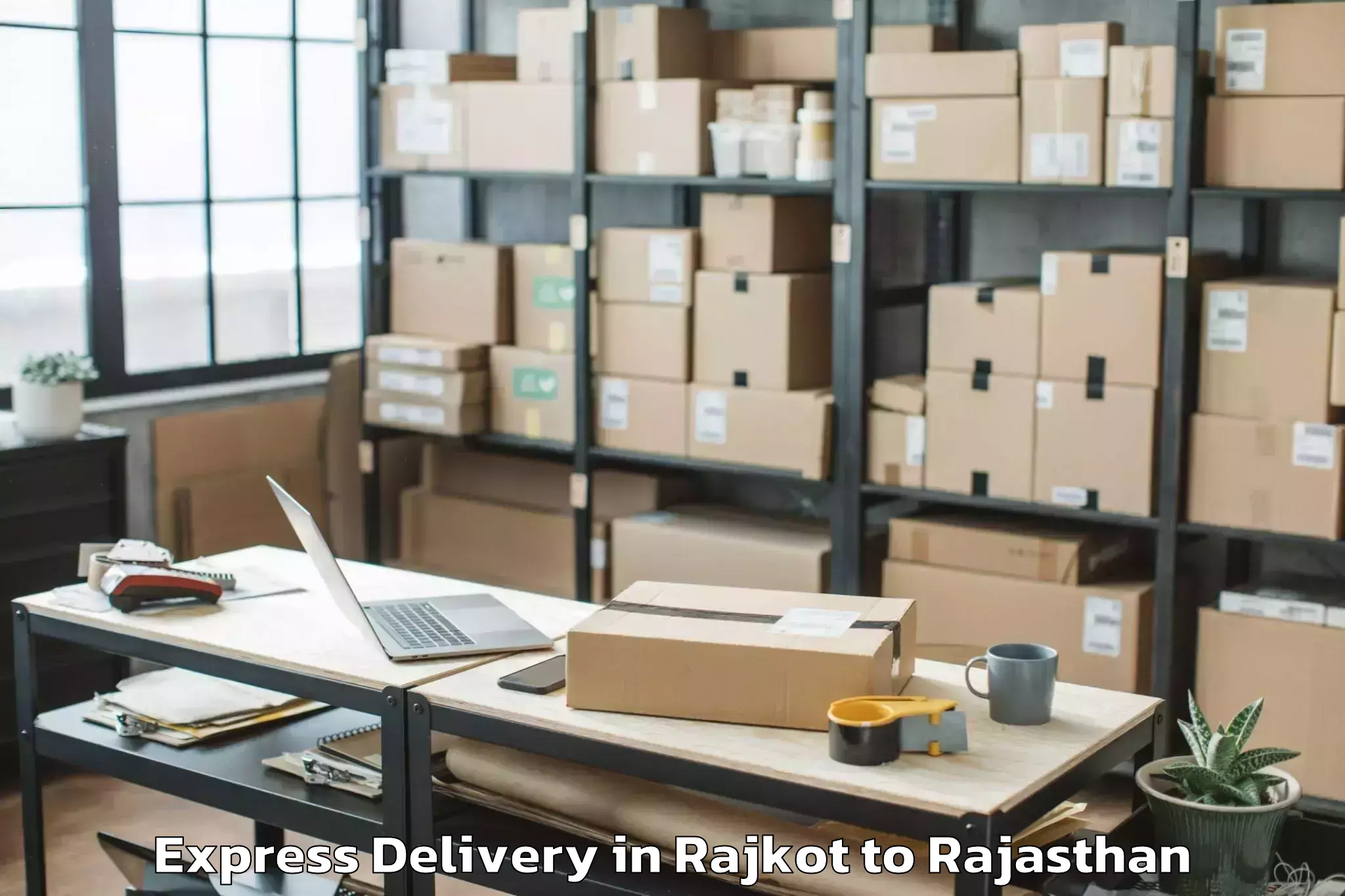 Efficient Rajkot to Nims University Jaipur Express Delivery